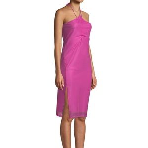 Helmut Lang Pulled Slip Dress Fuschia